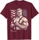 USA 4th Of July, Teddy Roosevelt Funny Workout Muscles Women Kids Men T-Shirt - T-Shirt | Maroon