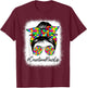 Correctional Nurse Messy Bun Supporting Autism Awareness T-Shirt - T-Shirt | Maroon
