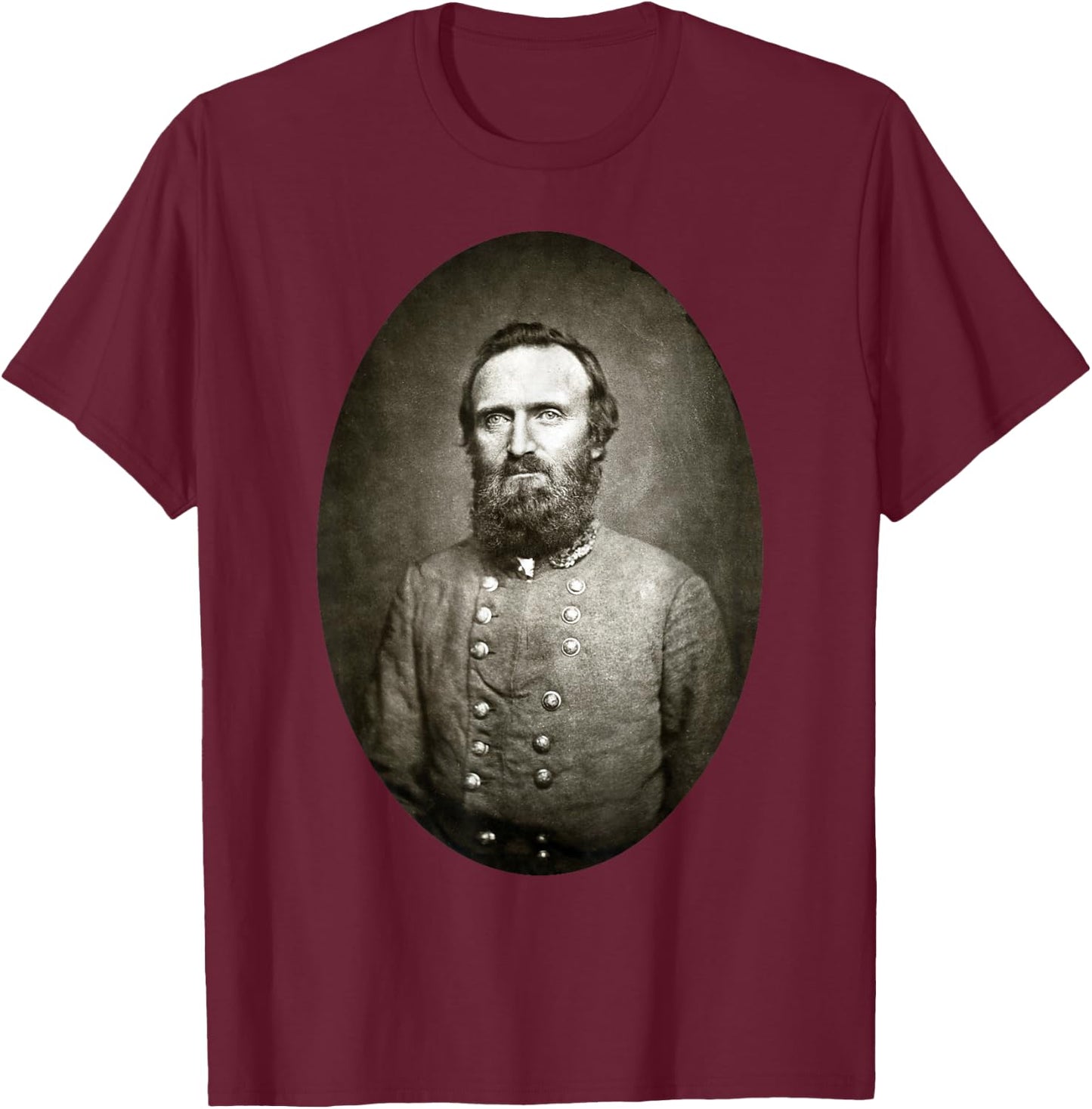 Stonewall Jackson Portrait T-Shirt - T-Shirt | Maroon