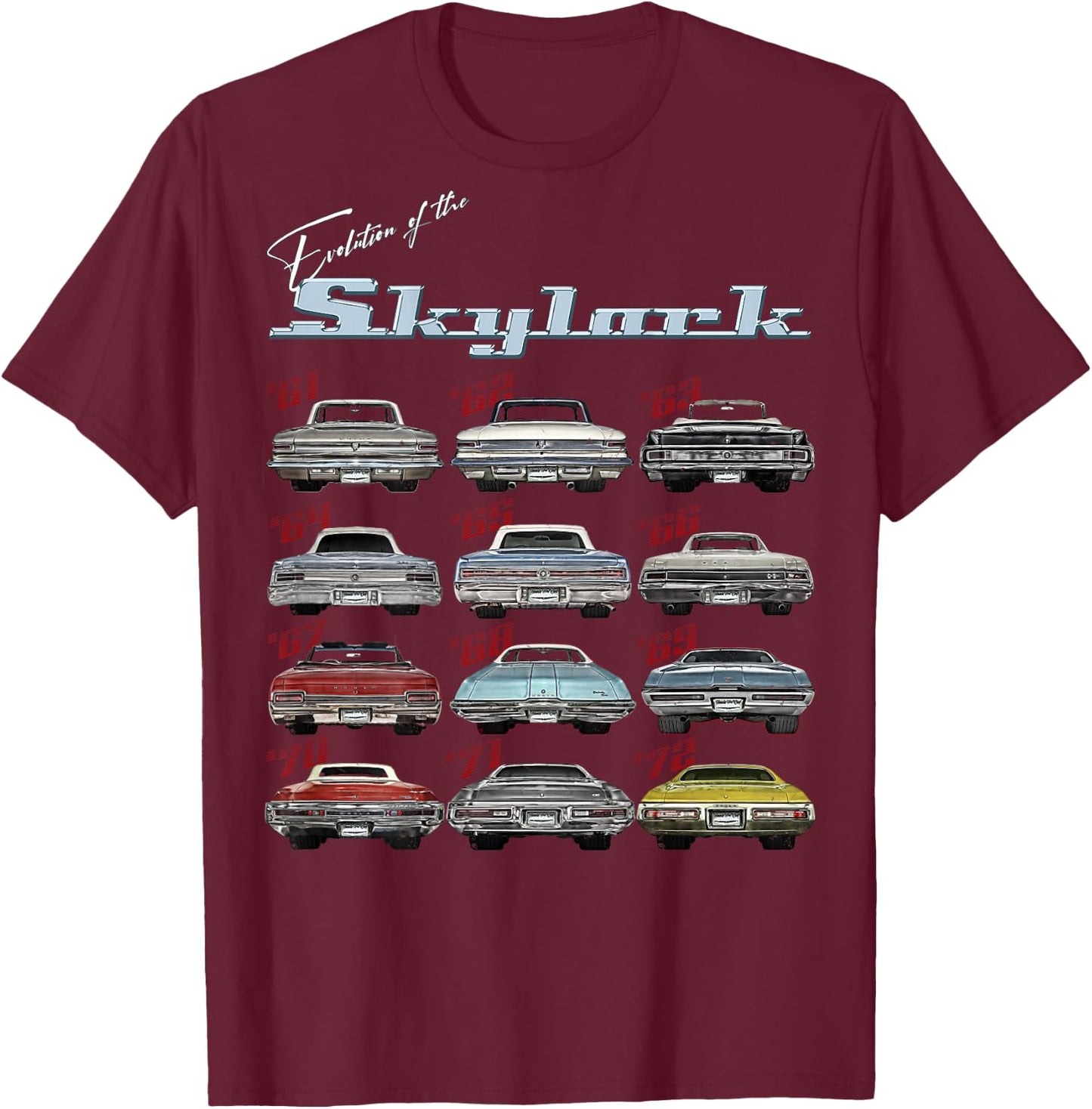 Evolution,Skylark,GS,455,Limited,Gran,Grand,Sport,Muscle Car T-Shirt - T-Shirt | Maroon
