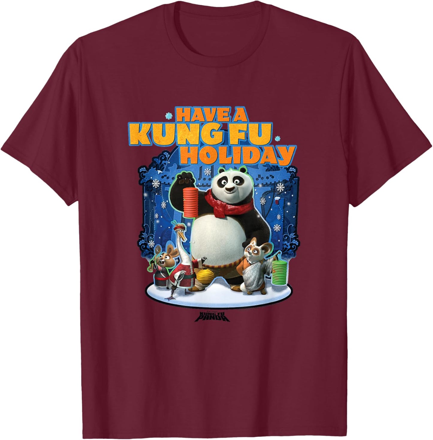 DreamWorks Kung Fu Panda Holiday T-Shirt - T-Shirt | Maroon