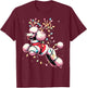 Poodle Santa Christmas Tree Lights, Funny Ugly Pajama Women T-Shirt - T-Shirt | Maroon