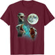 Three Ostriches Howl At Moon 3 Wolfs Wolves Fun Parody T-Shirt - T-Shirt | Maroon