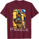 Prague Czech Republic Souvenir Astronomical Clock Prague T-Shirt - T-Shirt | Maroon