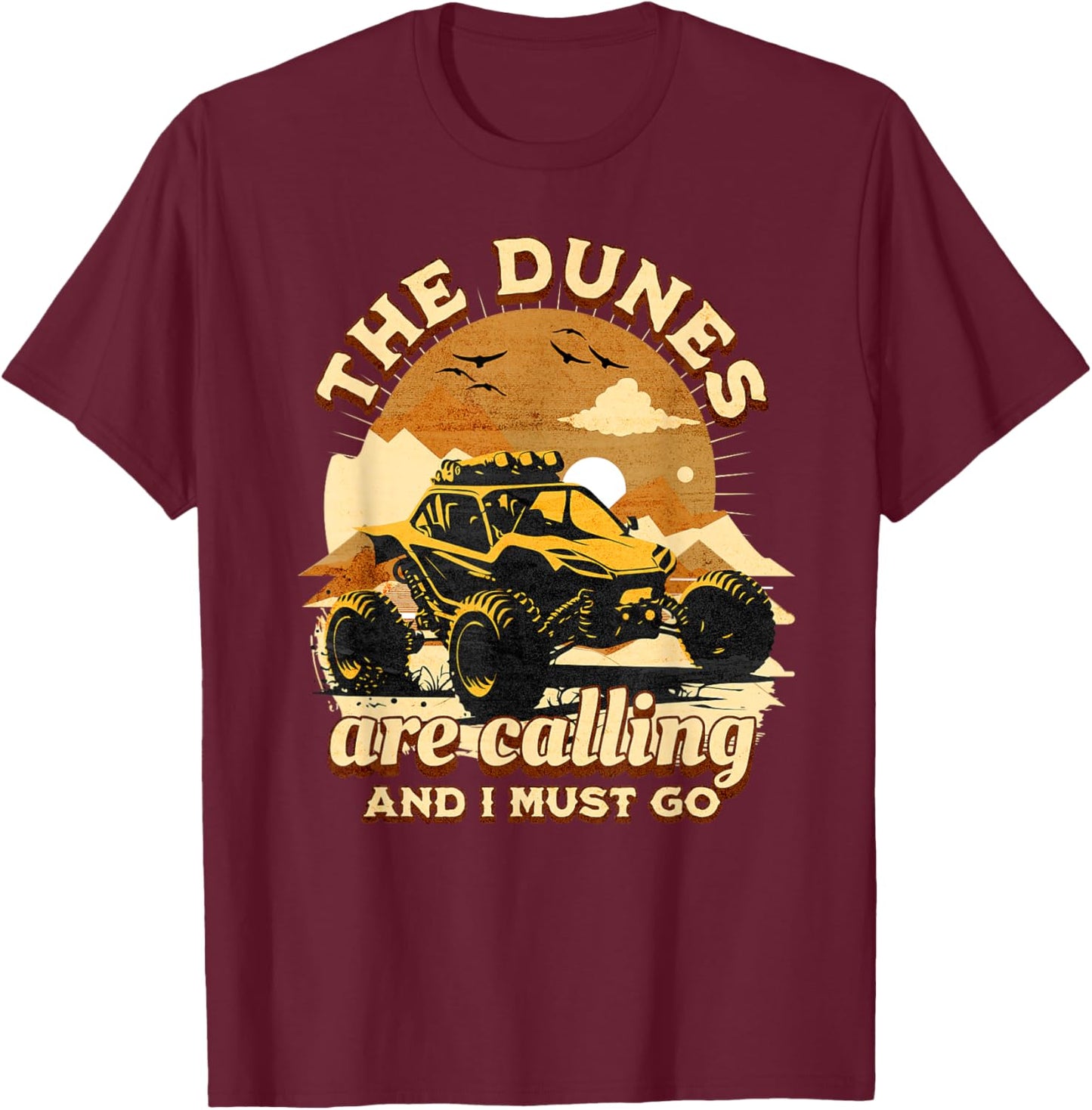 Sand Rail Dune Buggy Offroad Sand Racing Funny Sandrail T-Shirt - T-Shirt | Maroon