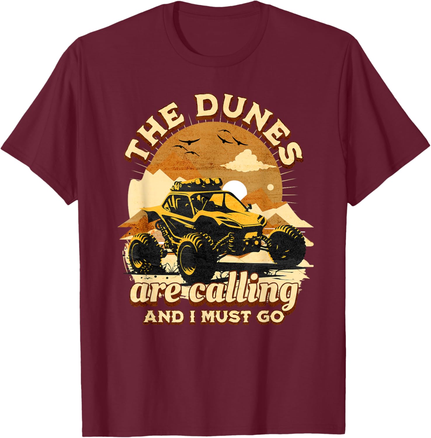 Sand Rail Dune Buggy Offroad Sand Racing Funny Sandrail T-Shirt - T-Shirt | Maroon