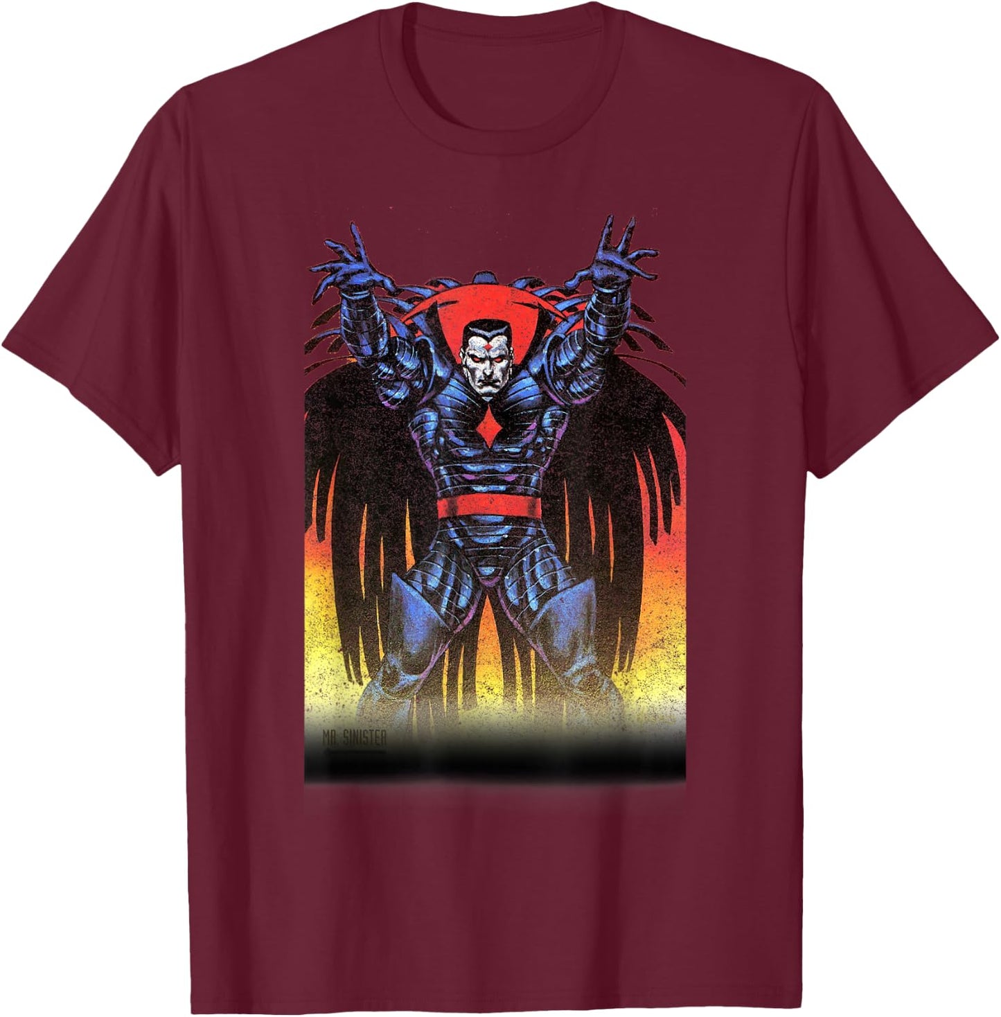 Marvel Comics Retro Classic Mr. Sinister Dawn Poster T-Shirt - T-Shirt | Maroon