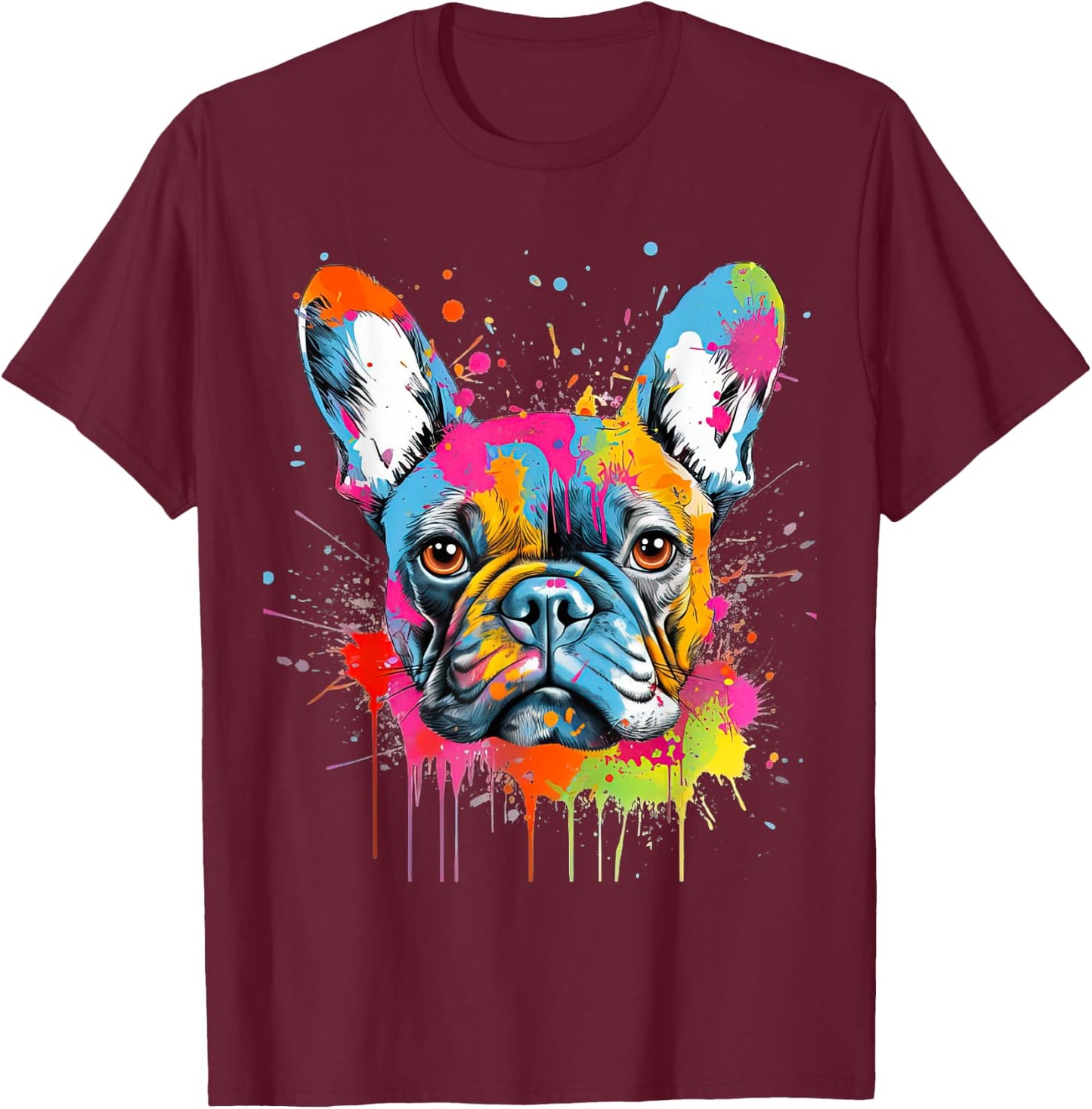 Proud to be a Frenchie lover T-Shirt - T-Shirt | Maroon