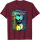 Jesus Christ Cross Religious Picture Christian Art Print T-Shirt - T-Shirt | Maroon