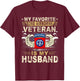 Veterans Day My Favorite 82nd Airborne Veteran Is My Husband T-Shirt - T-Shirt | Maroon
