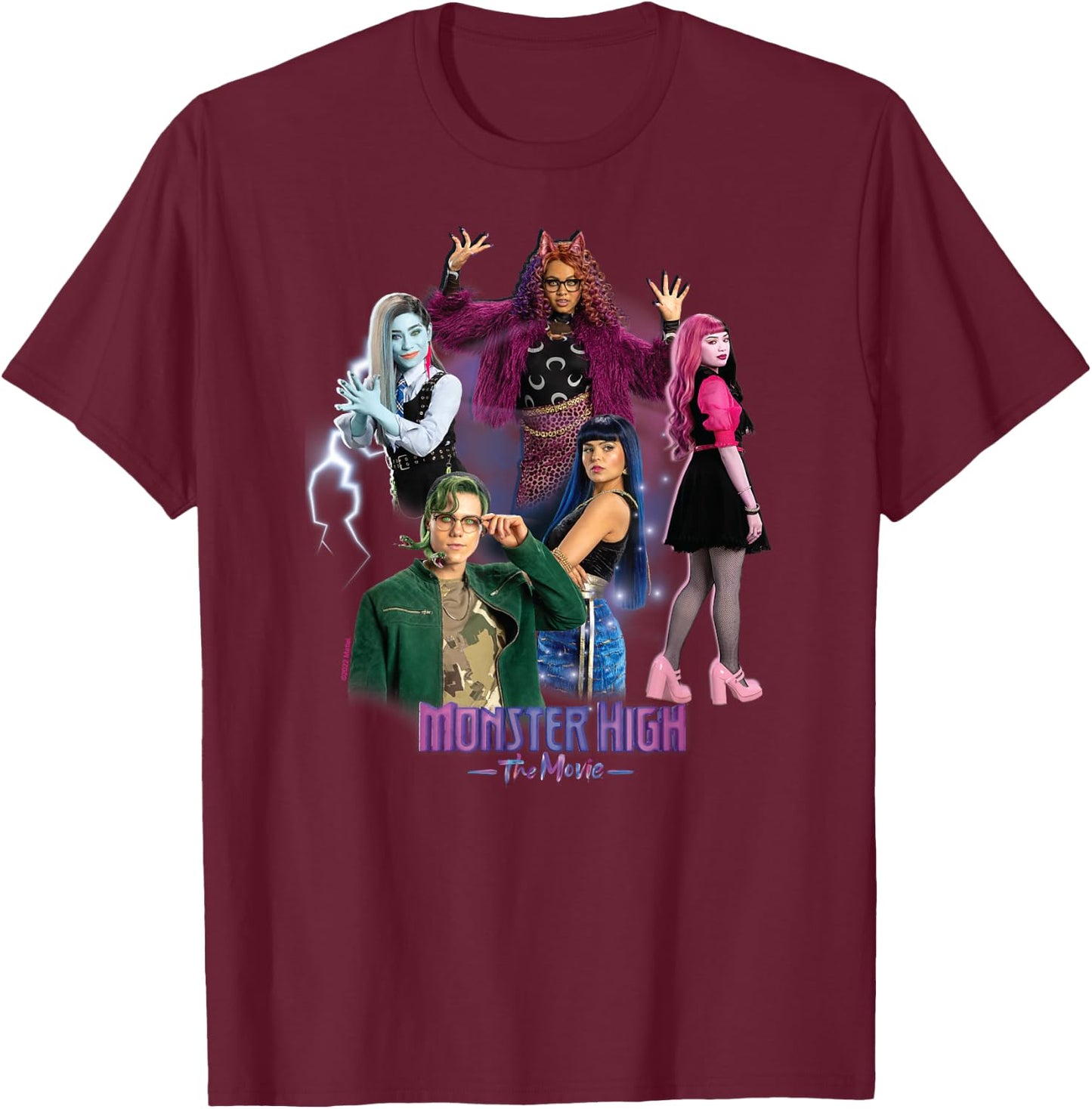 Monster High - MH Logo And Group T-Shirt - T-Shirt | Maroon