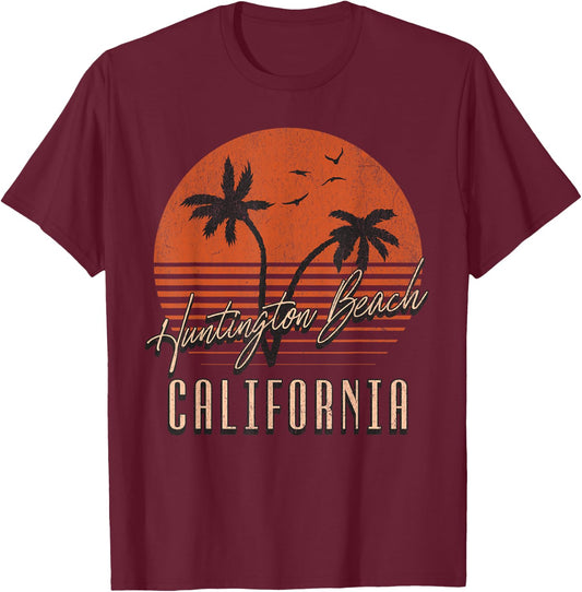 Huntington Beach T-Shirt - T-Shirt | Maroon
