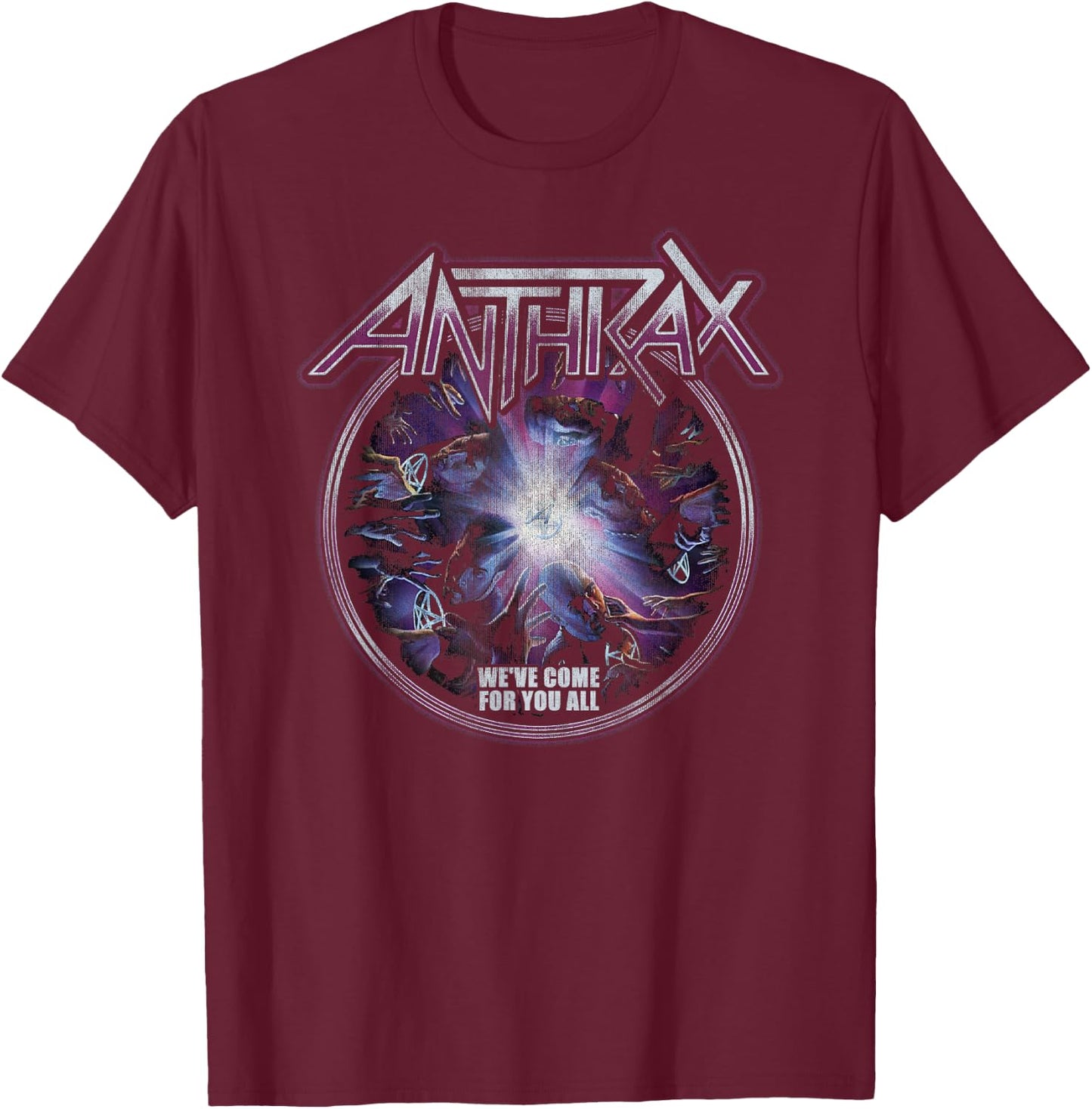 Anthrax – We've Come For You Swirl T-Shirt - T-Shirt | Maroon