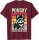 Pomsky Coolest Dog On Earth, Vintage Pomsky T-Shirt - T-Shirt | Maroon
