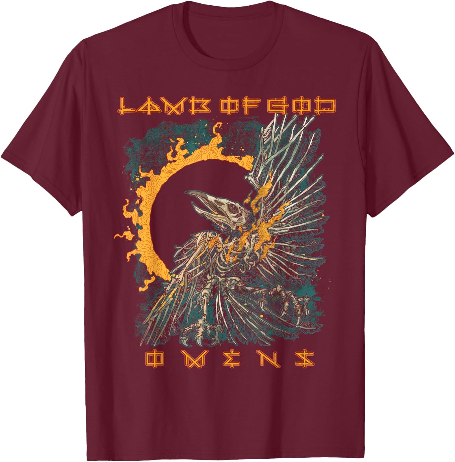 Lamb of God – Omens Birdbox T-Shirt - T-Shirt | Maroon