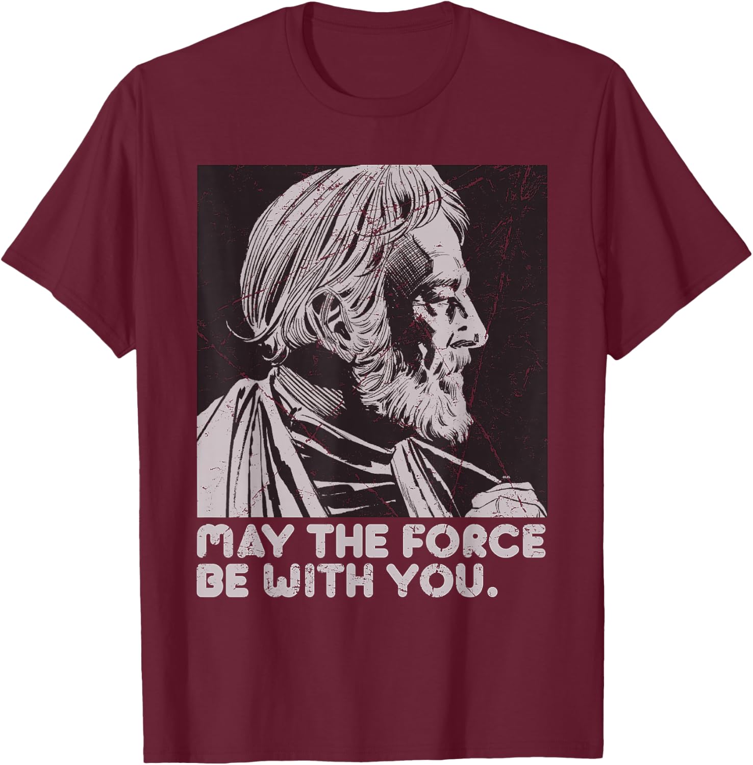 Star Wars Vintage Obi-Wan Kenobi May the Force Be With You T-Shirt - T-Shirt | Maroon