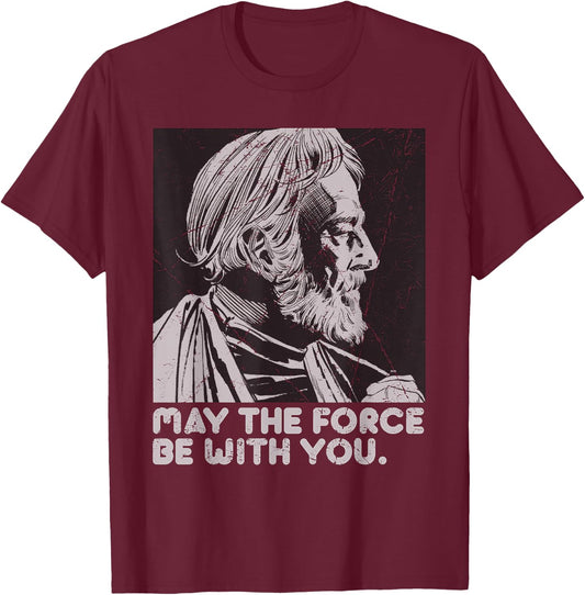 Star Wars Vintage Obi-Wan Kenobi May the Force Be With You T-Shirt - T-Shirt | Maroon