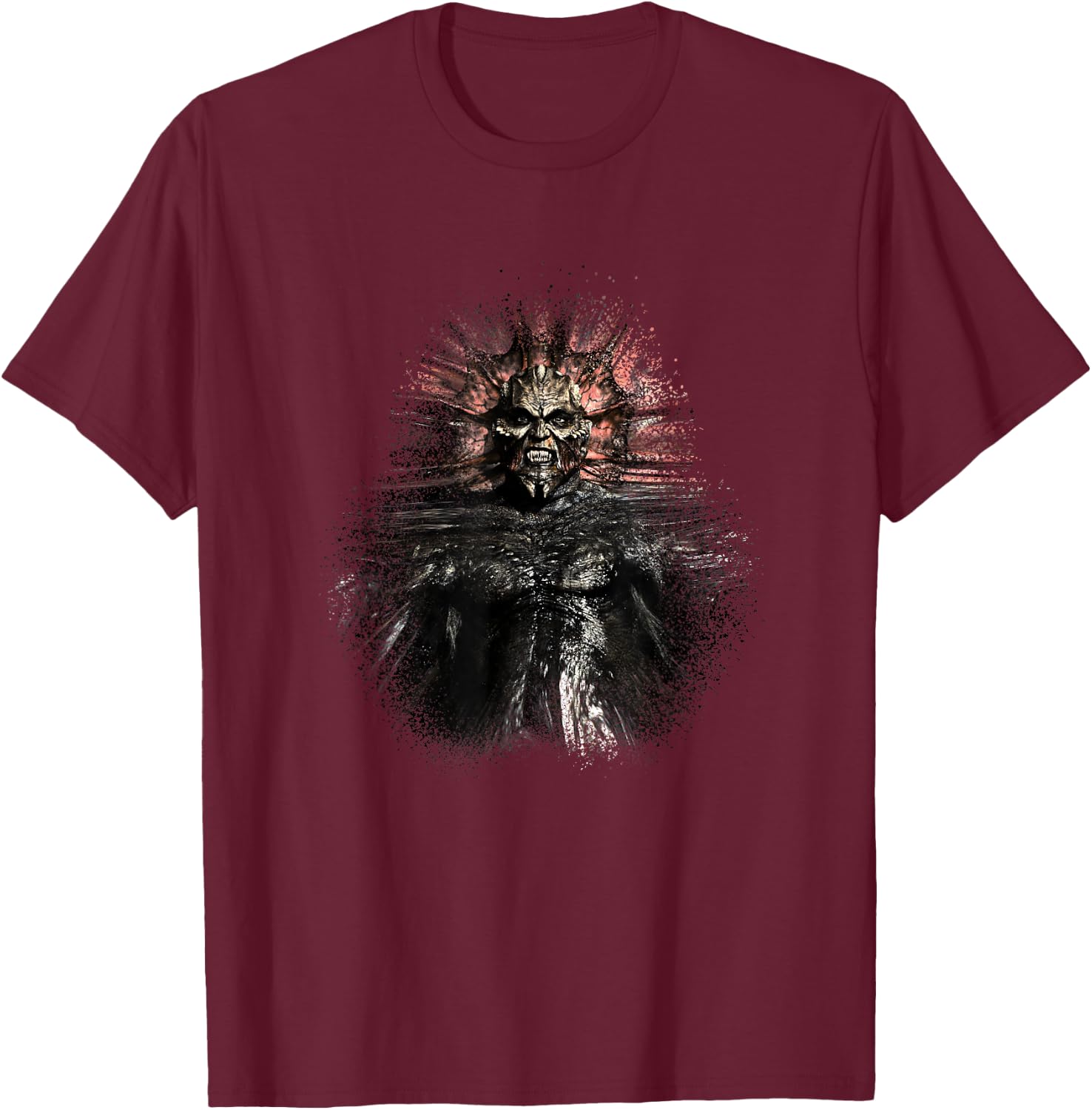Jeepers Creepers Spray Bust T-Shirt - T-Shirt | Maroon