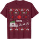 Funny EMS Paramedical Ugly Christmas Sweater T-Shirt - T-Shirt | Maroon