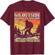 Go Outside Worst Case Scenario A Bigfoot Kills You T-Shirt - T-Shirt | Maroon