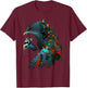 Gorilla Colourful Monkey Art Animal T-Shirt - T-Shirt | Maroon