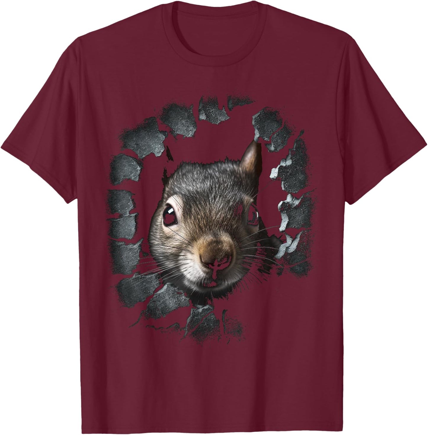 Squirrel Art - Wall Animal Squirrel T-Shirt - T-Shirt | Maroon