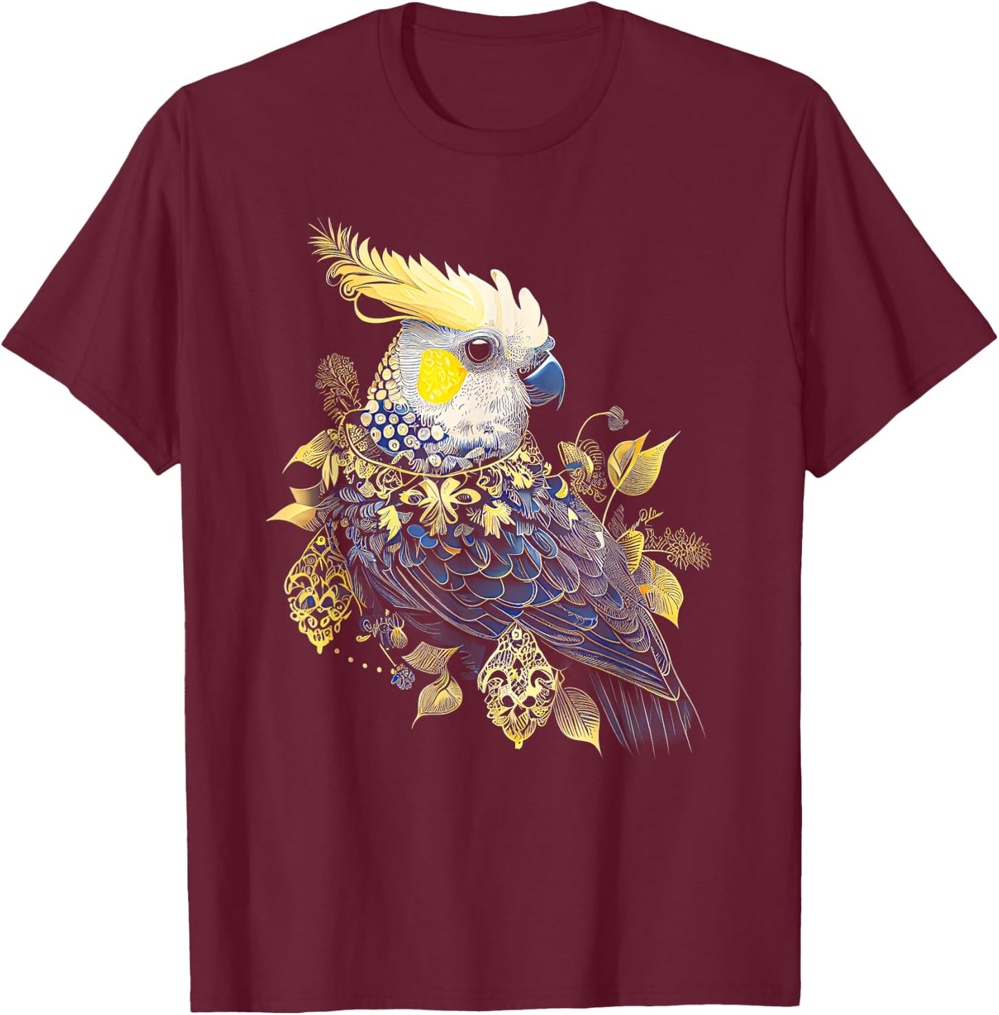 Love Cockatiel Women Parrot for pet Bird Lovers Cockatiel T-Shirt - T-Shirt | Maroon