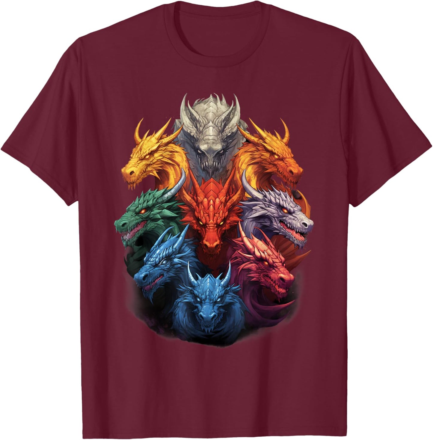 Dragon Lovers Dragon Types Women Men Girls Boys Dragons T-Shirt - T-Shirt | Maroon