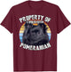 Pomeranian Black Property Of T-Shirt - T-Shirt | Maroon