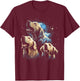 Golden Retriever Howling At The Moon Golden Retriever Dad T-Shirt - T-Shirt | Maroon