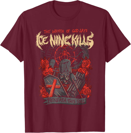 Ice Nine Kills – The Wrath of God T-Shirt - T-Shirt | Maroon