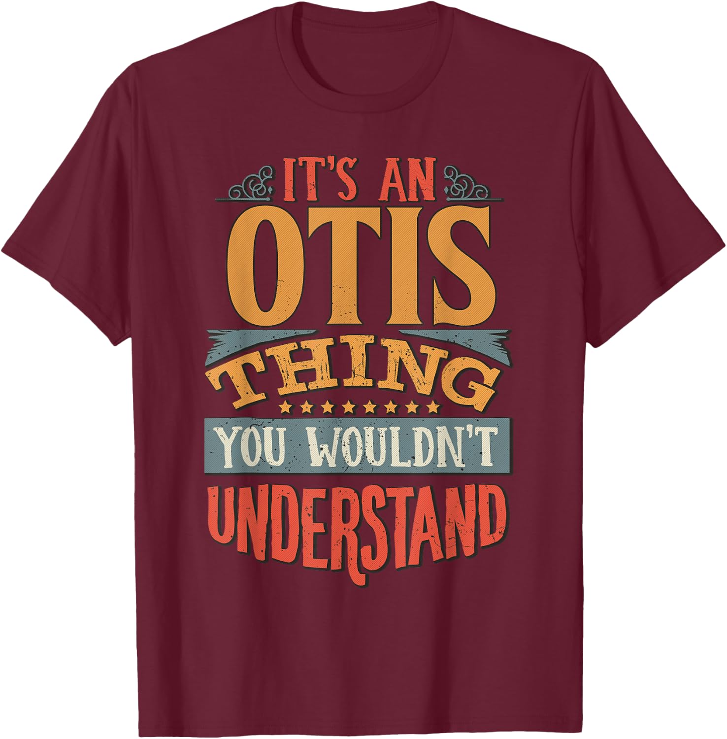 Otis Name T-Shirt - T-Shirt | Maroon