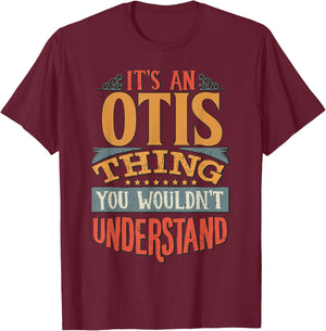 Otis Name T-Shirt - T-Shirt | Maroon