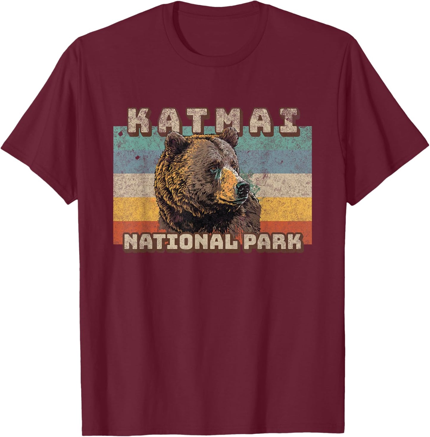 Katmai National Park T-Shirt - T-Shirt | Maroon