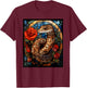 Stained Glass Style Western Diamondback Rattlesnake T-Shirt - T-Shirt | Maroon
