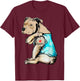 Pitbull Dog I Love Daddy Tattoo Funny Daddy Pitbull Family T-Shirt - T-Shirt | Maroon