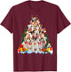 Christmas Pajama Parson Russell Terrier Xmas Tree Gifts Dog T-Shirt - T-Shirt | Maroon