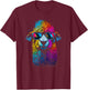 Lama Colorful Cool Alpaca Alpacalover T-Shirt - T-Shirt | Maroon
