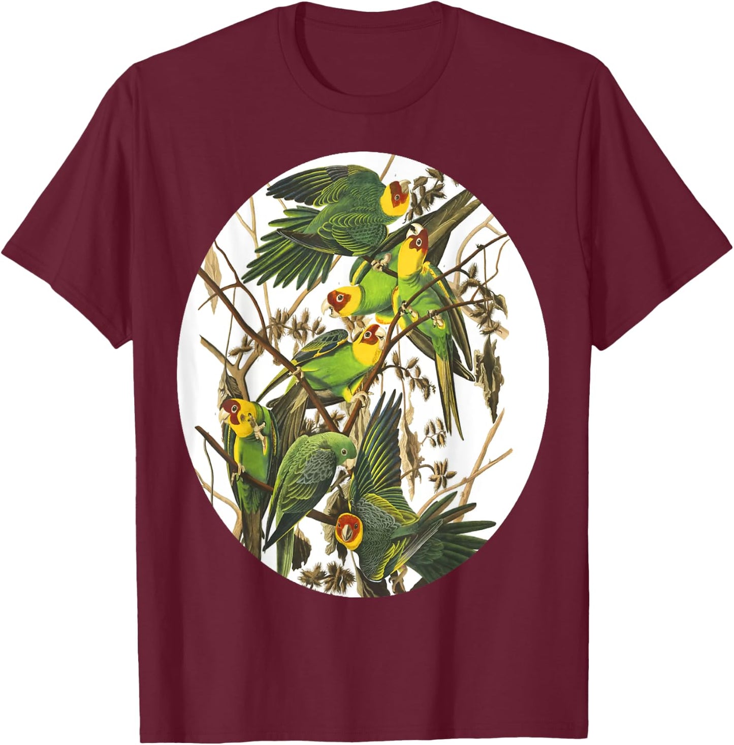 Birds Of North America T-Shirt - T-Shirt | Maroon
