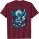 Ice Dragon Artwork T-Shirt - T-Shirt | Maroon