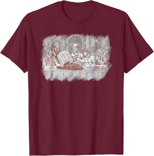 Last Supper Crab Boil Crawfish Funny Jesus Christian God T-Shirt - T-Shirt | Maroon
