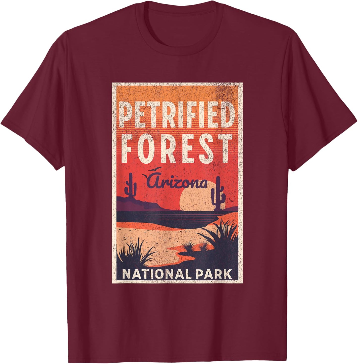 Petrified Forest National Park T-Shirt - T-Shirt | Maroon