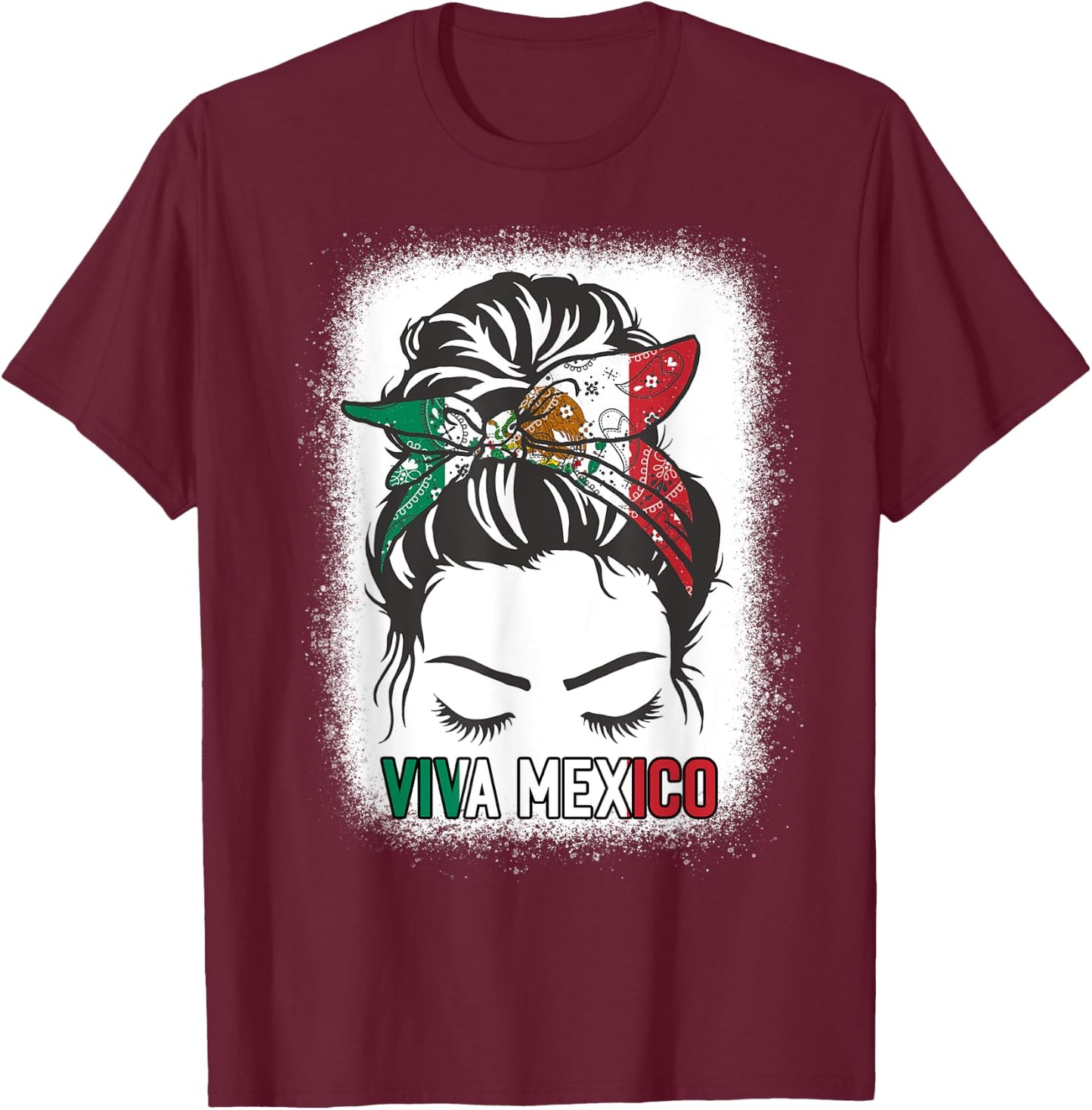 Mexico Independence Day Viva Mexican Flag Pride Hispanic Men T-Shirt - T-Shirt | Maroon