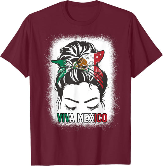 Mexico Independence Day Viva Mexican Flag Pride Hispanic Men T-Shirt - T-Shirt | Maroon