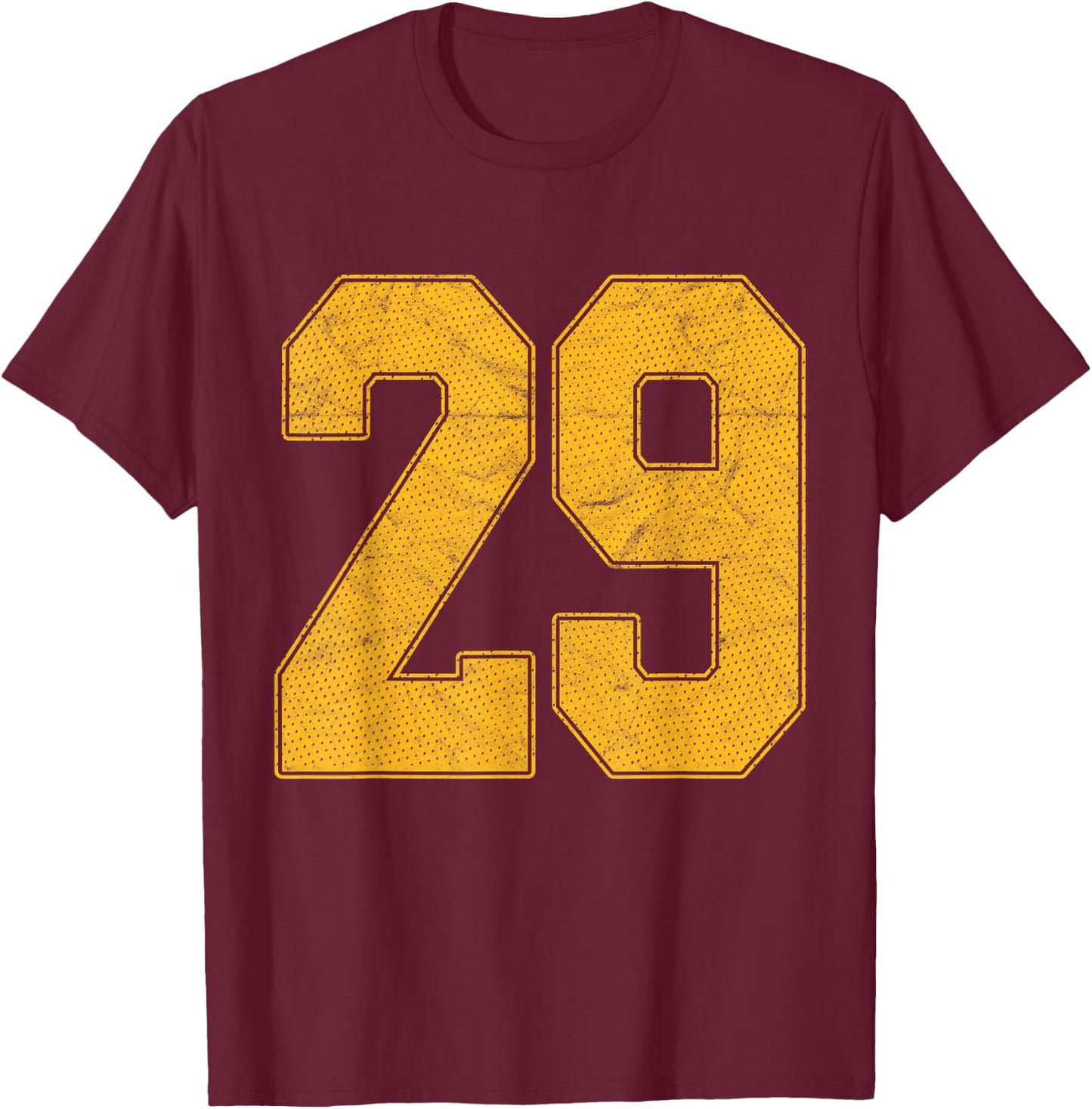Number 29 Numbered Uniform Sports Team Jersey 29th Birthday T-Shirt - T-Shirt | Maroon