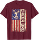 Cheer Bro Cheerleader Brother Funny American US Flag Team T-Shirt - T-Shirt | Maroon