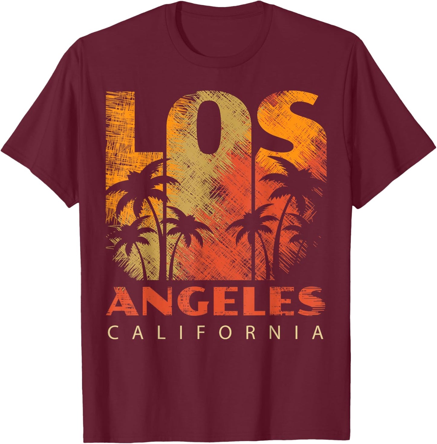 Los Angeles LA California State CA Cali California Republic T-Shirt - T-Shirt | Maroon