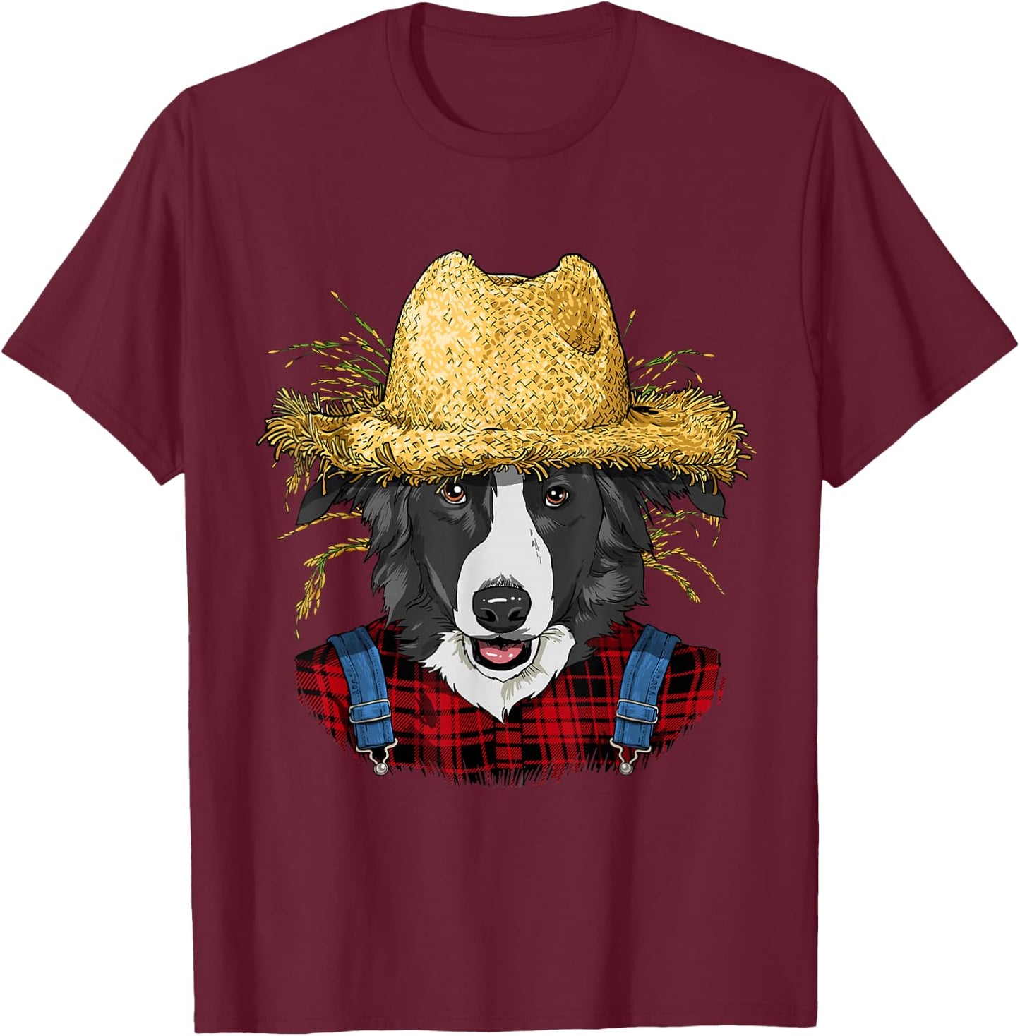Border Collie Farmer Border Collie Dog Lover T-Shirt - T-Shirt | Maroon