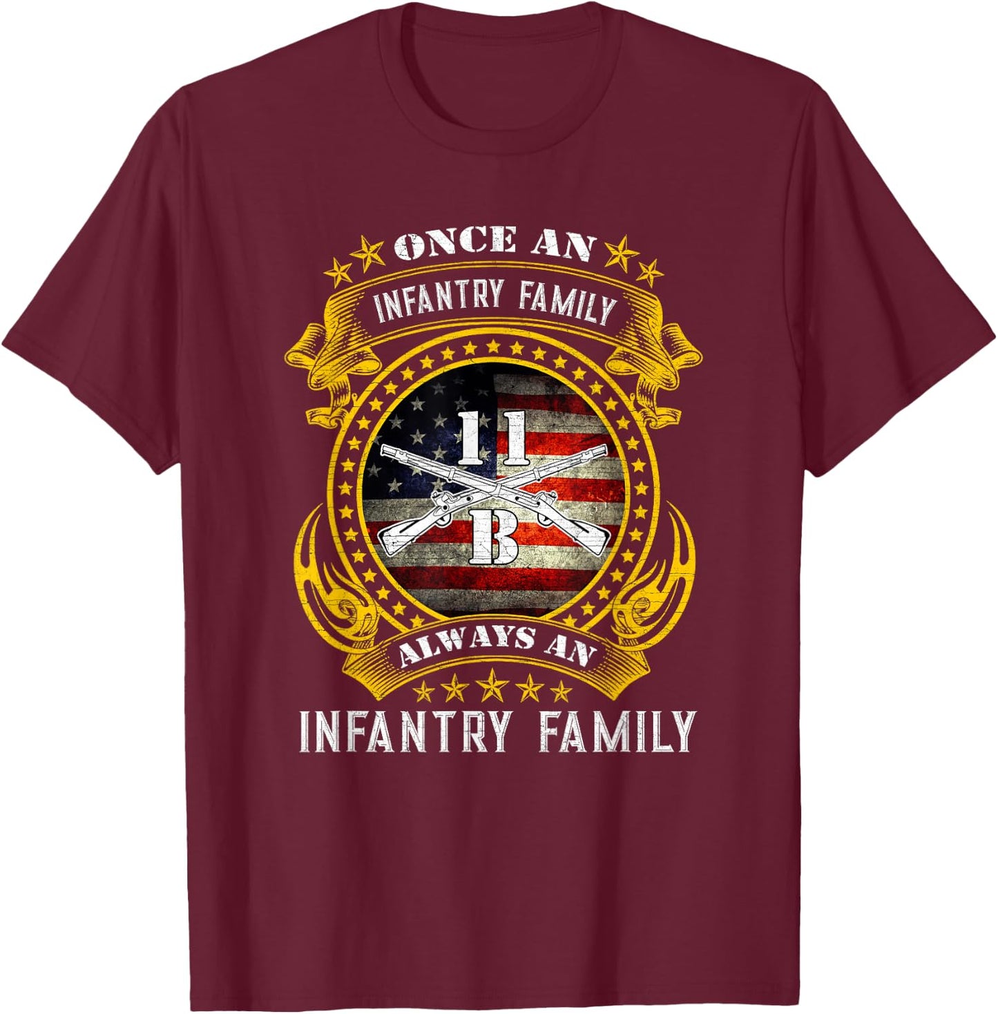 Fort Benning Georgia Ga 11B Infantryman Army Infantry School T-Shirt - T-Shirt | Maroon
