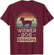 Wiener Dog Grandpa, Father's Day, Dachshund, Grandfather T-Shirt - T-Shirt | Maroon